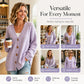 🍂 Women’s V-Neck Oversized Knit Cardigan – Cozy Comfort Meets Effortless Autumn Style
