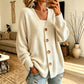 🍂 Women’s V-Neck Oversized Knit Cardigan – Cozy Comfort Meets Effortless Autumn Style