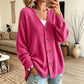 🍂 Women’s V-Neck Oversized Knit Cardigan – Cozy Comfort Meets Effortless Autumn Style