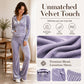 ✨ Women's Velvet Zip-Up Hoodie & Flared Pants Set – Luxe Comfort Meets Effortless Style