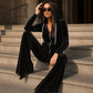 ✨ Women's Velvet Zip-Up Hoodie & Flared Pants Set – Luxe Comfort Meets Effortless Style