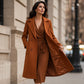 🍂 Women’s Double-Breasted Wool Coat – Timeless Elegance Meets Autumn Warmth