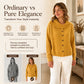 ✨ Women’s Irregular-Collar Knit Cardigan – Unique Details & Effortless Autumn Style