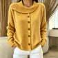 ✨ Women’s Irregular-Collar Knit Cardigan – Unique Details & Effortless Autumn Style