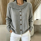 ✨ Women’s Irregular-Collar Knit Cardigan – Unique Details & Effortless Autumn Style