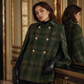 🍂 Women’s Vintage Plaid Cape Coat – Timeless Charm Meets Cozy Autumn Style