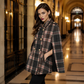 🍂 Women’s Vintage Plaid Cape Coat – Timeless Charm Meets Cozy Autumn Style
