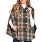 🍂 Women’s Vintage Plaid Cape Coat – Timeless Charm Meets Cozy Autumn Style
