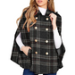 🍂 Women’s Vintage Plaid Cape Coat – Timeless Charm Meets Cozy Autumn Style