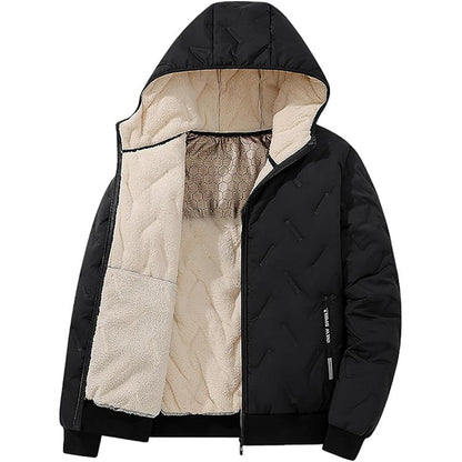 ❄️ Men’s Warm Zipper Hooded Coat – Winter Comfort Meets Everyday Style
