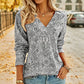 🌸 50% OFF NOW!Women's Elegant Floral Print V-Neck Top