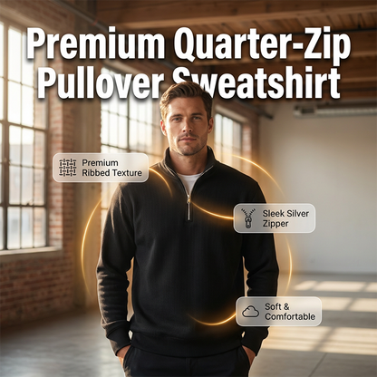 🔥 Premium Quarter-Zip Pullover – Smart Comfort Meets Effortless Autumn Style