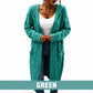 Women's Long Hooded Knit Cardigan with Pockets