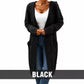 Women's Long Hooded Knit Cardigan with Pockets