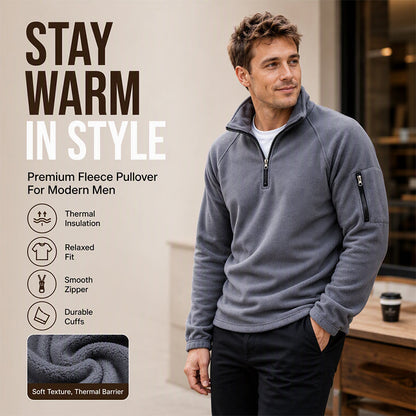 Men's Half Zip Polar Fleece Pullover