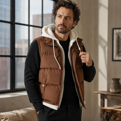 🍂❄️Thickened Hooded Winter Puffer Vest - Warmth Without The Bulk