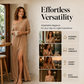 ✨ EFFORTLESS ELEGANCE | Off-Shoulder Side-Slit Dress -55%
