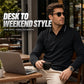 ✨ Easy Everyday Comfort | Men's Contrast-Collar Short-Sleeve Polo Shirt