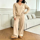 Women's Off Shoulder Sweatshirt & Pants Set