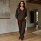 Women's Off Shoulder Sweatshirt & Pants Set