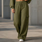 🍂 Women’s High-Waisted Drawstring Trousers – Relaxed Comfort & Effortless Autumn Style