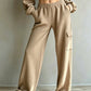 🍂 Women’s High-Waisted Drawstring Trousers – Relaxed Comfort & Effortless Autumn Style
