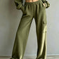 🍂 Women’s High-Waisted Drawstring Trousers – Relaxed Comfort & Effortless Autumn Style