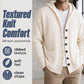 🧶 Men's Hooded Knit Cardigan Casual Loose Button Sweater Jacket