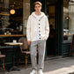 🧶 Men's Hooded Knit Cardigan Casual Loose Button Sweater Jacket
