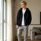🧶 Men's Hooded Knit Cardigan Casual Loose Button Sweater Jacket
