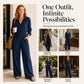 Women's Wide Leg Cargo Jumpsuit
