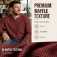 🍂 Men’s Slim-Fit Waffle-Knit V-Neck Shirt – Refined Comfort & Effortless Autumn Style