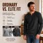🍂 Men’s Slim-Fit Waffle-Knit V-Neck Shirt – Refined Comfort & Effortless Autumn Style