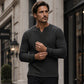 🍂 Men’s Slim-Fit Waffle-Knit V-Neck Shirt – Refined Comfort & Effortless Autumn Style