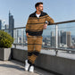 👕👖 Men's Printed Half-Zip Sweatshirt & Pants Tracksuit Set– Comfortable Autumn Style from Top to Bottom