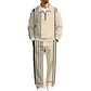 👕👖 Men's Printed Half-Zip Sweatshirt & Pants Tracksuit Set– Comfortable Autumn Style from Top to Bottom