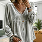 👚 Women's Elegant V-Neck Velvet Top – Luxe Comfort & Effortless Autumn Style