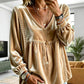 👚 Women's Elegant V-Neck Velvet Top – Luxe Comfort & Effortless Autumn Style
