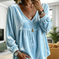 👚 Women's Elegant V-Neck Velvet Top – Luxe Comfort & Effortless Autumn Style
