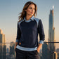 🍂 Last Day Sale 50% Off 👕 Women's Long Sleeve Denim Patchwork Sweatshirt