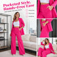 💞 Women's Elegant Blazer and Straight-Leg Pants Set– Polished Autumn Style