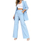 💞 Women's Elegant Blazer and Straight-Leg Pants Set– Polished Autumn Style