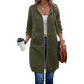 ⌛Limited-Time Offer🛍️Women Mid-Length Hooded Sweatshirt Jacket Casual Zip Up Cardigan Coat with Pockets