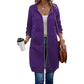 ⌛Limited-Time Offer🛍️Women Mid-Length Hooded Sweatshirt Jacket Casual Zip Up Cardigan Coat with Pockets