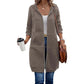 ⌛Limited-Time Offer🛍️Women Mid-Length Hooded Sweatshirt Jacket Casual Zip Up Cardigan Coat with Pockets