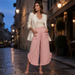 ✨ Effortless Everyday Style | Women's Smocked High-Waist Wide-Leg Trousers
