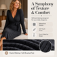 Women's Elegant V-Neck Ribbed Knit Tie-Wrap Dress