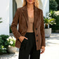 Women's Suede Blazer Jacket