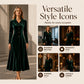 🍂 Women’s Vintage Velvet A-Line Dress – Timeless Elegance & Effortless Autumn Style