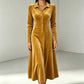 🍂 Women’s Vintage Velvet A-Line Dress – Timeless Elegance & Effortless Autumn Style